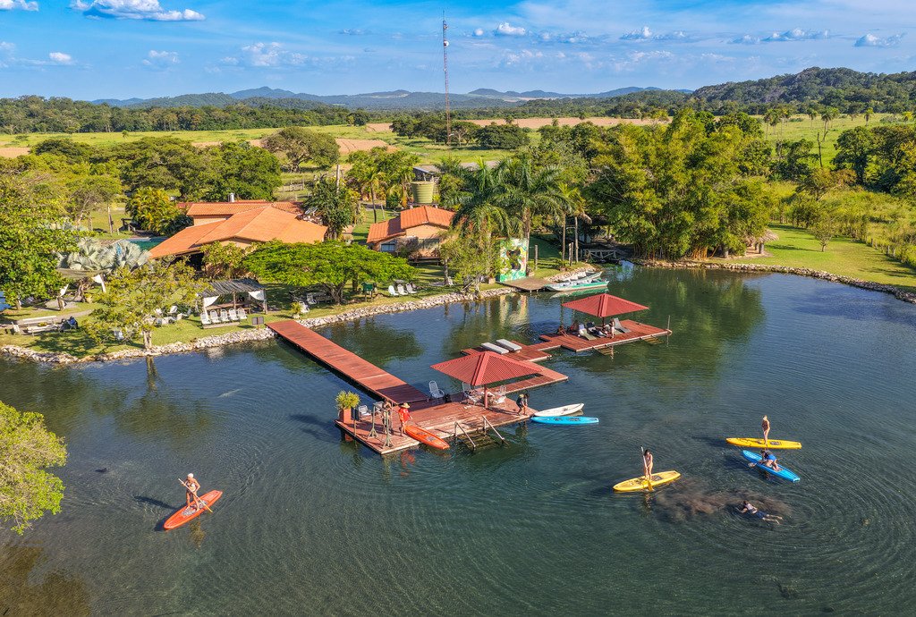Foto aérea mostrando como é a estrutura da Fazenda Ceita Corê