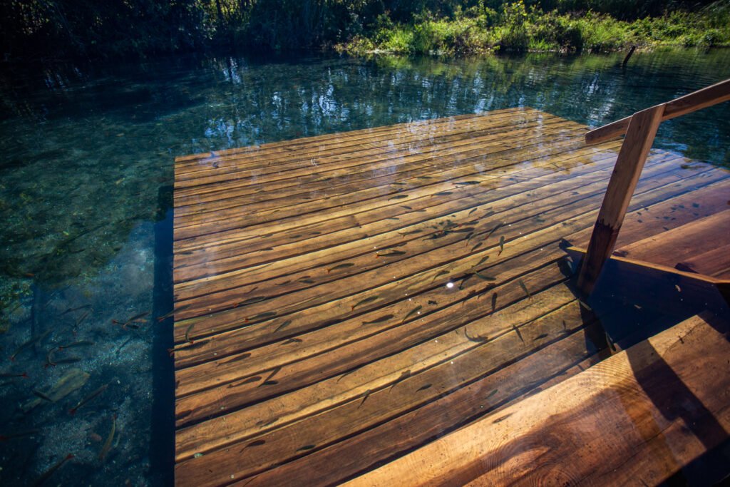 Nascente onde é feita a flutuação.