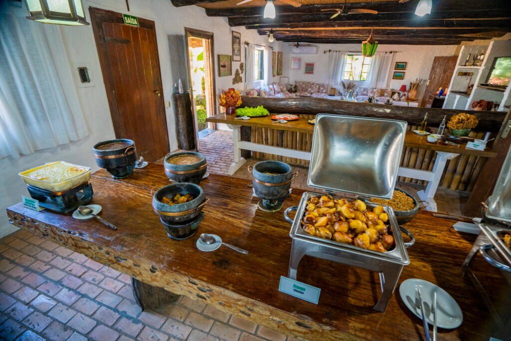 Buffet de almoço da Fazenda.
