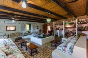 Restaurante da Fazenda Ceita Corê. Refeições estão incluídas no passeio dia inteiro em Bonito