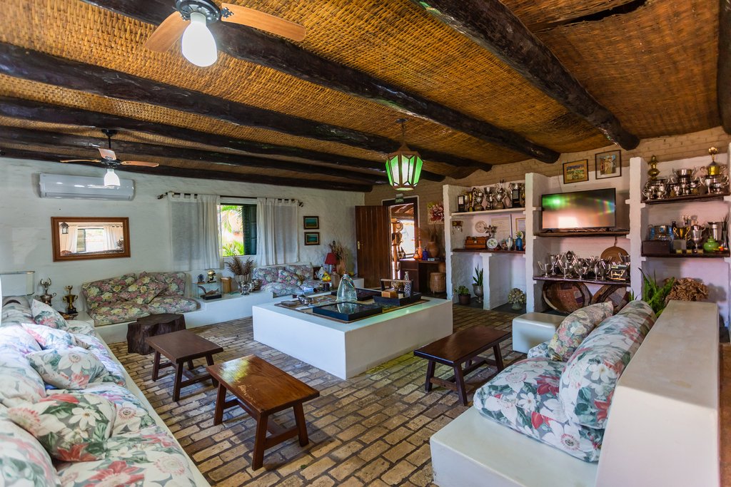 Restaurante da Fazenda Ceita Corê. Refeições estão incluídas no passeio dia inteiro em Bonito