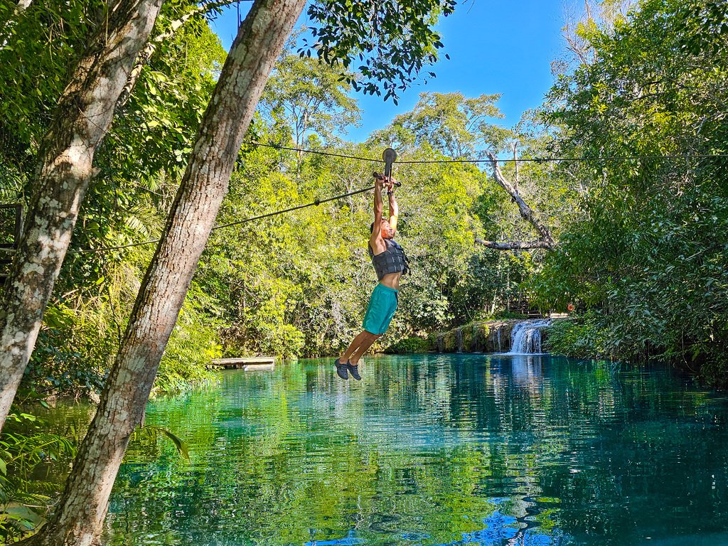 tirolesa em Bonito